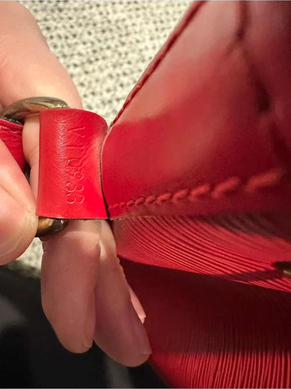 Louis Vuitton Noé in Castilian Red Epi Leather